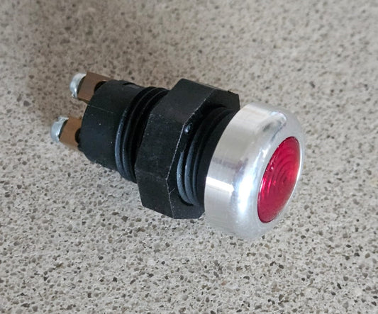 spia luminosa rossa cromata