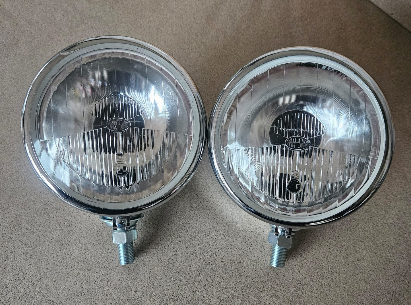 fanali anteriori cromati 160 mm